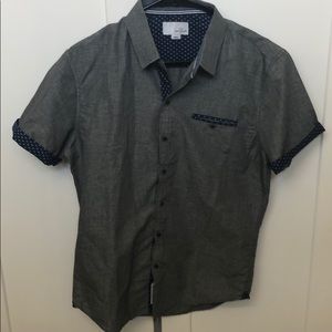 Gray button down